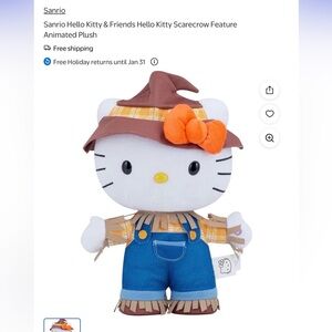 NWT 2025 Hello Kitty Animated Side Stepper Fall Scarecrow